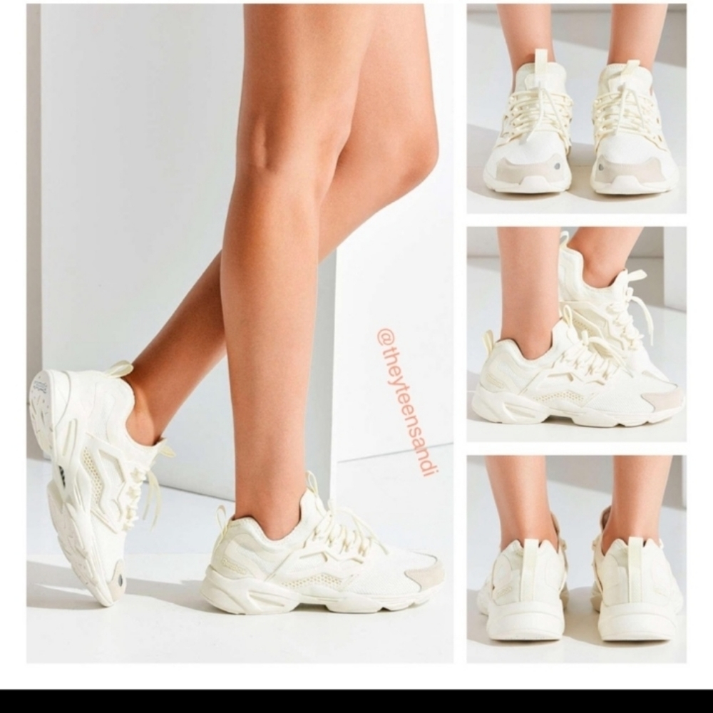 Urban Outfitters Reebok White Fury Adapt Sneakers